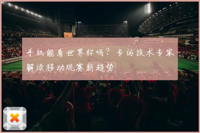 手机能看世界杯吗?专访技术专家解读移动观赛新趋势