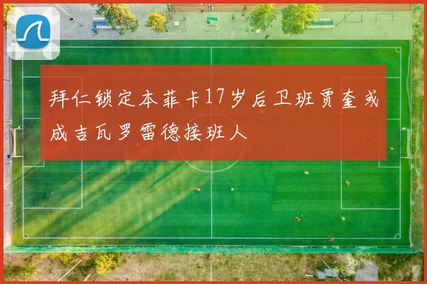 拜仁锁定本菲卡17岁后卫班贾奎或成吉瓦罗雷德接班人