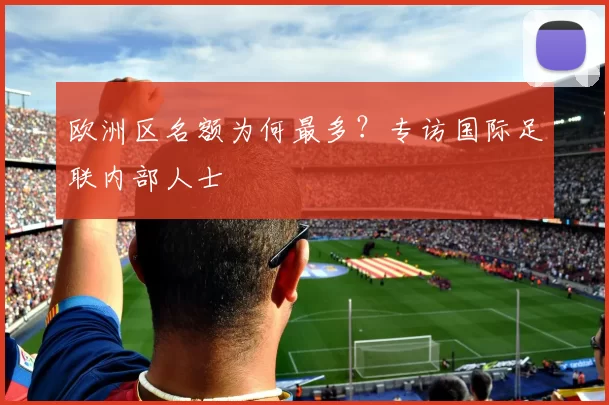 欧洲区名额为何最多？专访国际足联内部人士